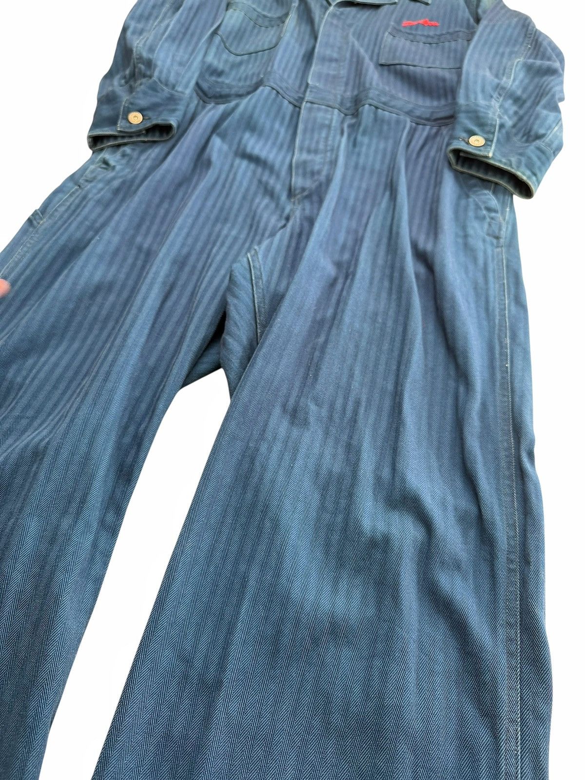 Visvim RARE sz4 ICT Motors Indigo Mechanic Coveralls Herringbone Size US 44 / EU 60 - 4 Thumbnail