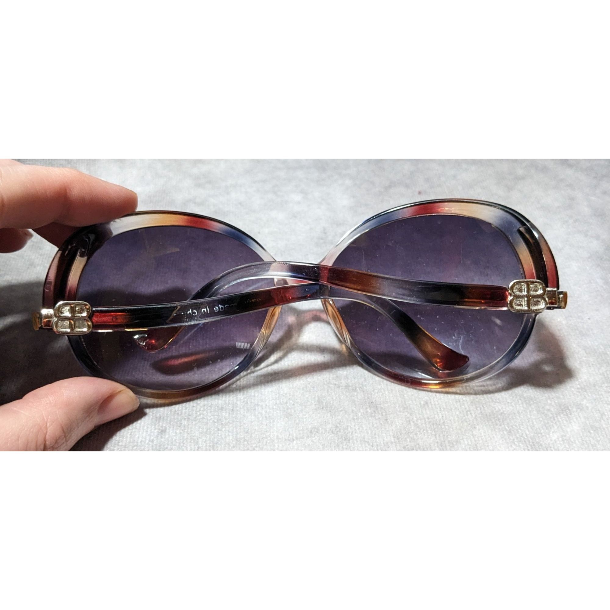Other Vintage Baskin Bros. Mottled Red Black And Clear Sunglasses Size ONE SIZE - 7 Thumbnail
