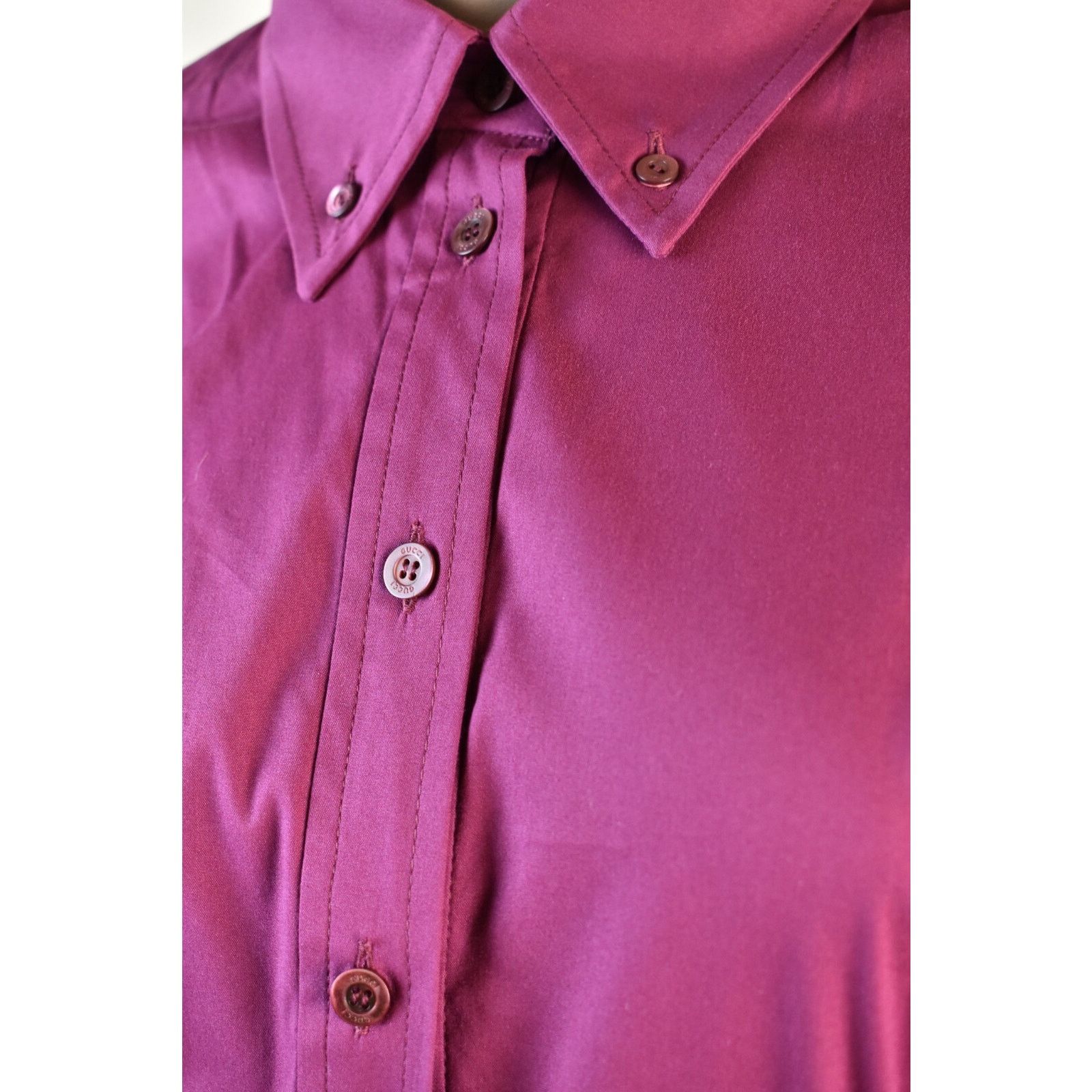 Gucci GUCCI WINE COTTON SHORT SLEEVE BELTED MIDI DRESS 42 6 IT Size M / US 6-8 / IT 42-44 - 8 Thumbnail
