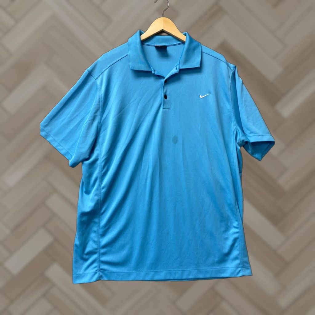 Nike Nike Polo Shirt Mens XXL Blue Dri Fit Short Sleeve Golf Rugby Active 89-61 Size US XXL / EU 58 / 5 - 1 Thumbnail