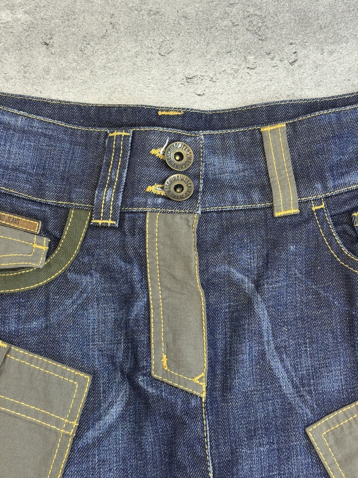 Moschino Moschino Jeans Cargo Utility Skirt Military Patchwork Denim Size 28" / US 6 / IT 42 - 5 Thumbnail