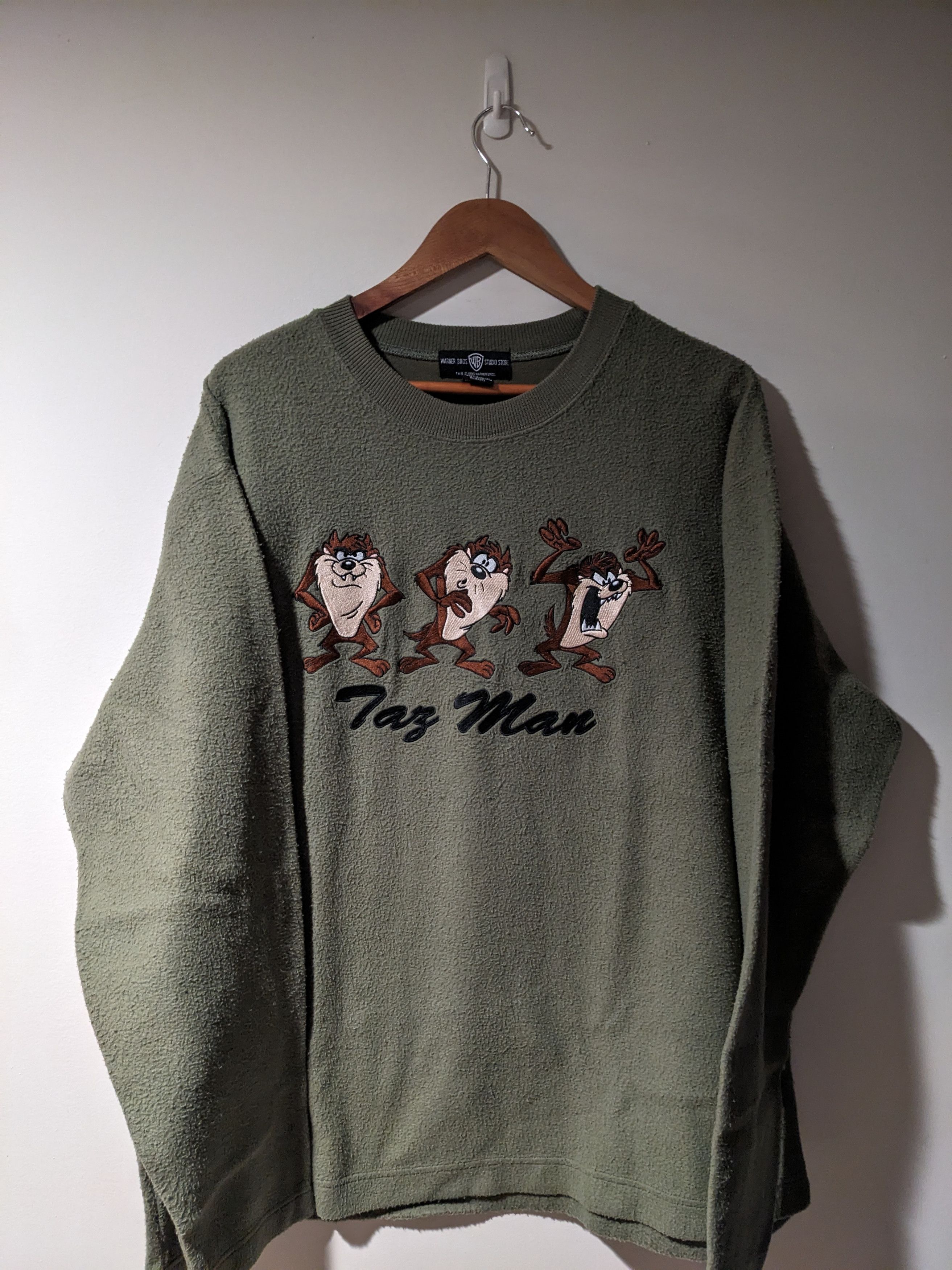 Cartoon Network Vintage 1995 Taz Looney Tunes Cartoon Network Sweatshirt Size US L / EU 52-54 / 3 - 1 Thumbnail