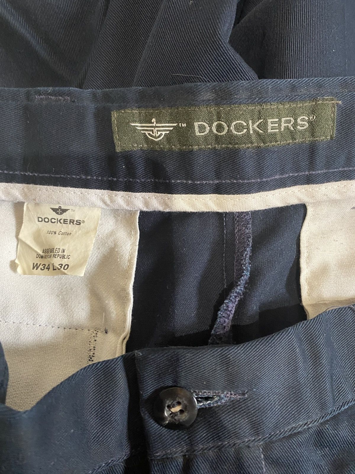 Dockers Dockers Navy Blue Casual Pants 34x30 Size 34" / US 12 / IT 48 - 3 Thumbnail
