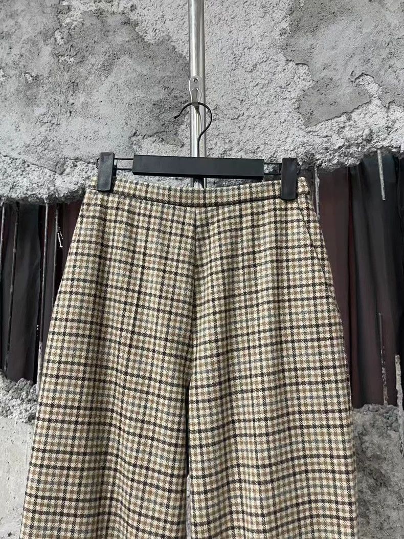 Celine Celine Houndstooth WideLeg Trousers Size US 34 / EU 50 - 3 Thumbnail