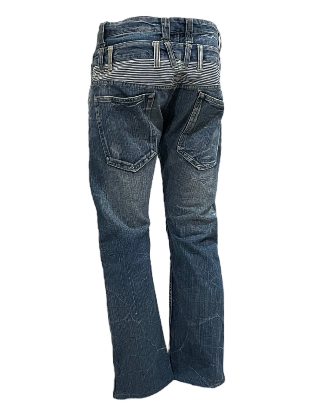 14th Addiction × Japanese Brand Y2k Japanese Dominate Double Waist Faded Grunge Punk Jeans Size US 32 / EU 48 - 17 Thumbnail