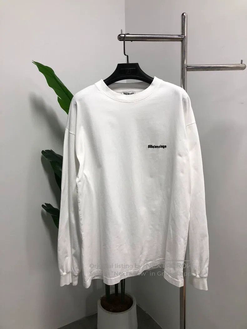Balenciaga Balenciaga Loose Round Neck Letter Logo Micro-label Raglan Size US XS / EU 42 / 0 - 1 Thumbnail