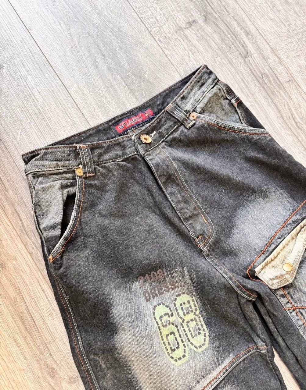 Vintage Baggy Cyber Wing Denim Sequin Jeans Vintage 31 Size Size US 31 - 12 Thumbnail