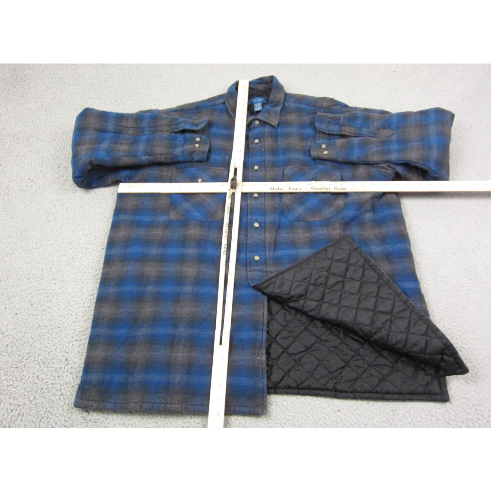 Vintage VINTAGE Towncraft Shirt Mens XL Blue Plaid 80s Shacket Lined Button-Up Casual Workwear Winter Spring Summer Fall Mens Size US M / EU 48-50 / 2 - 4 Thumbnail