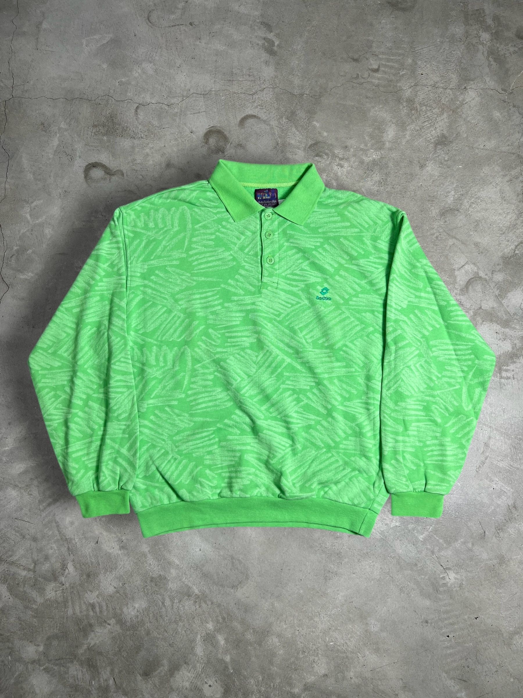 VTG 80s Lotto Mini Logo Embroidery Sweatshirt (XXL) JK783