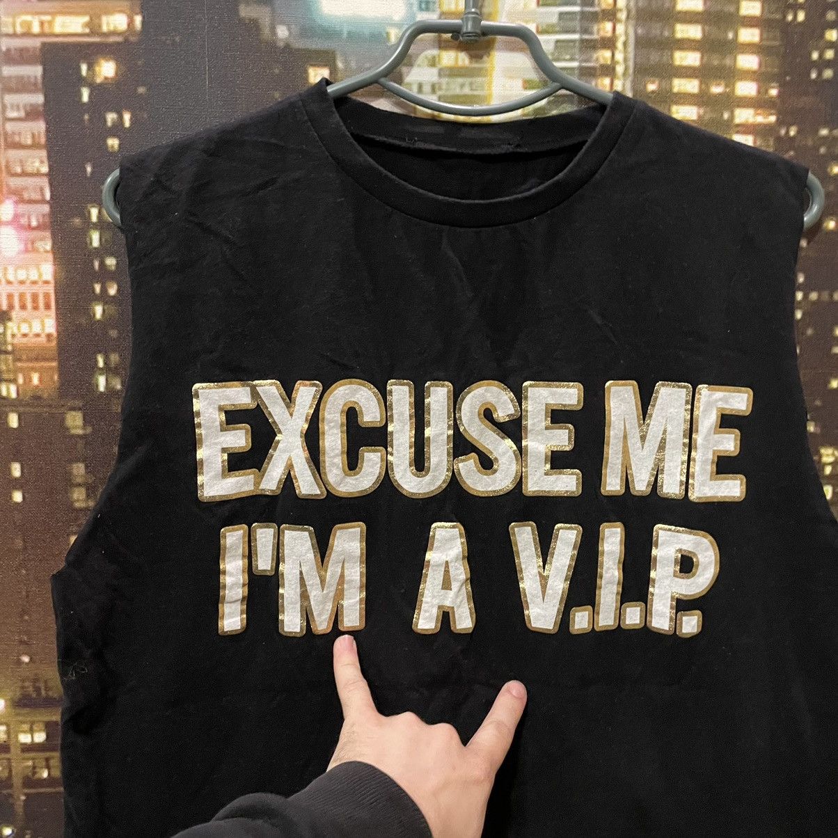 Vintage Vintage Y2K Graphic Tee VIP Swag Streetwear Black Slim M Size US M / EU 48-50 / 2 - 3 Thumbnail