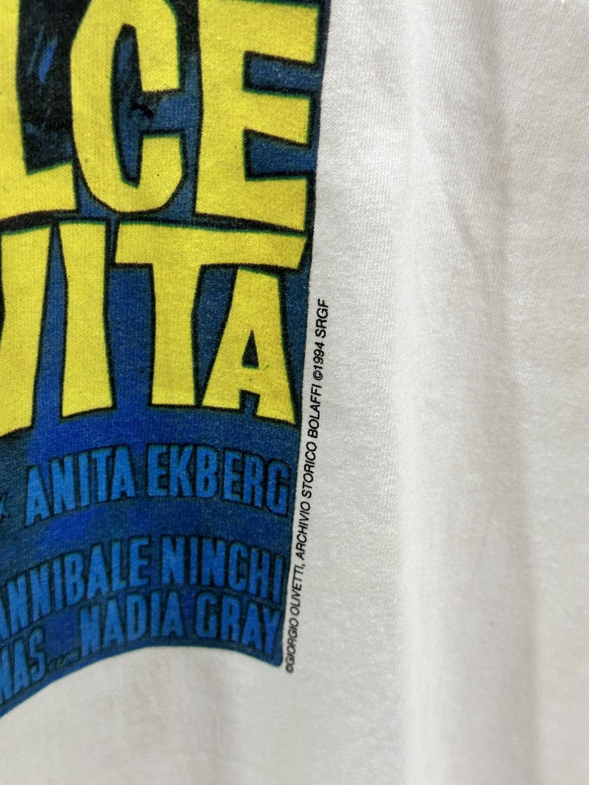 Vintage vintage 1994 LA DOLCE VITA thriller comedy promo t-shirts Size US XL / EU 56 / 4 - 6 Thumbnail