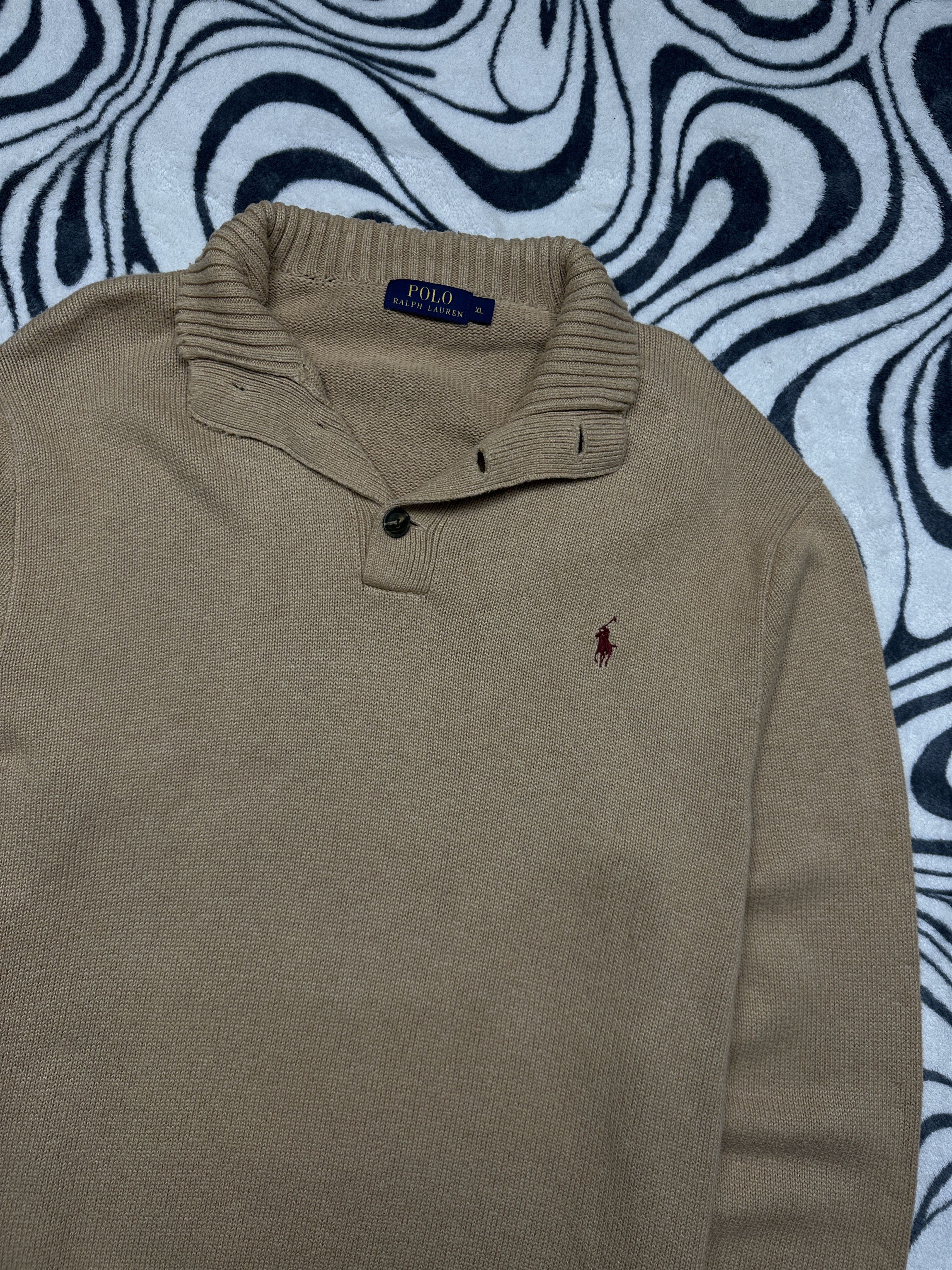 Polo Ralph Lauren Polo Ralph Lauren Mens 1\4 Zip Knit Sweater Size US XL / EU 56 / 4 - 2 Thumbnail