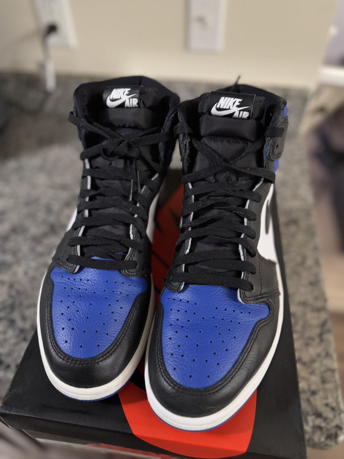 Jordan Brand × Nike Jordan 1 Royal Toe Size 12 (555088-041) W/ BOX Size US 12 / EU 45 - 5 Thumbnail