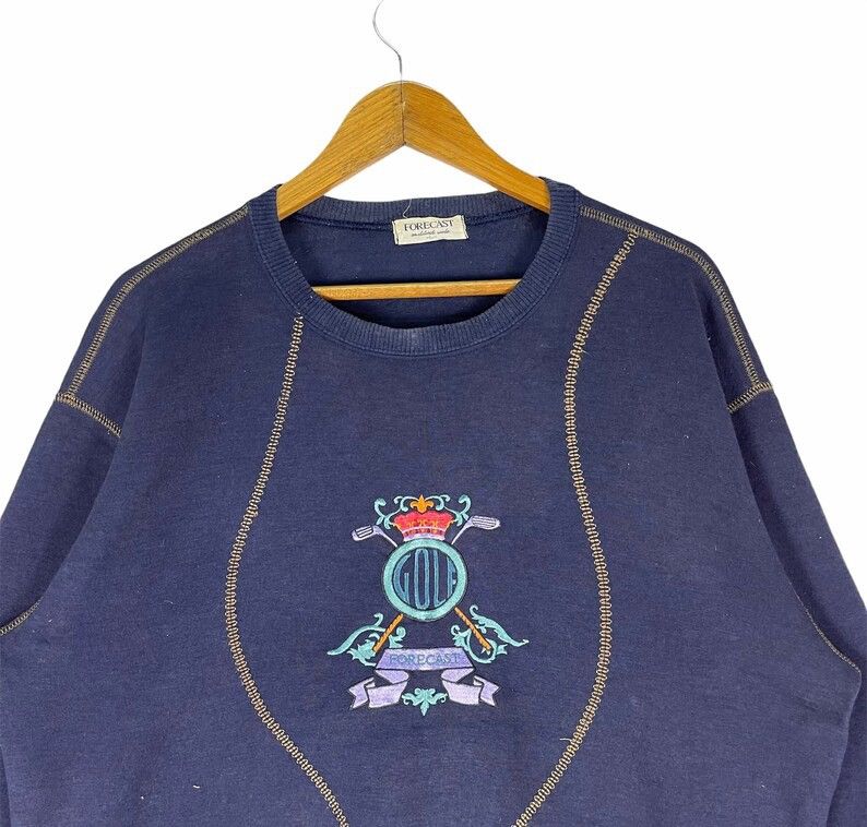 Golf le Fleur × Vintage Vintage!! Golf Forecast Embroidery Crewneck Sweatshirt Size US L / EU 52-54 / 3 - 2 Thumbnail