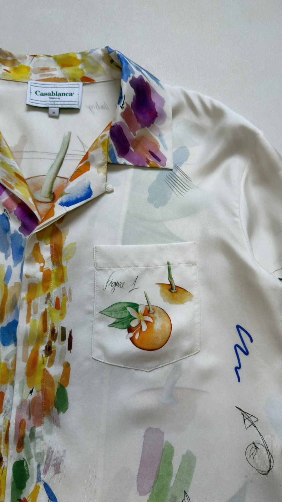 Casablanca Watercolour ‘Work In Progress’ Silk Shirt Size US M / EU 48-50 / 2 - 8 Thumbnail