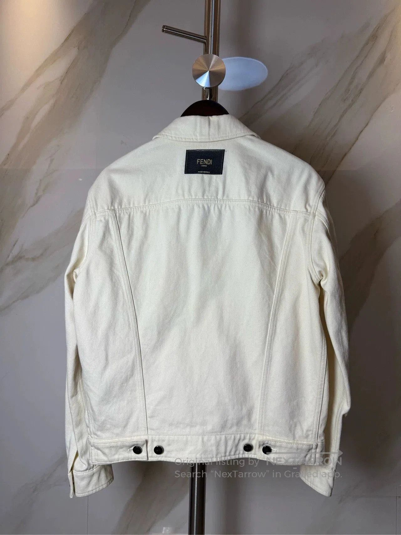 Fendi Fendi White Chest Embroidery Denim Jacket. Size US M / EU 48-50 / 2 - 2 Thumbnail