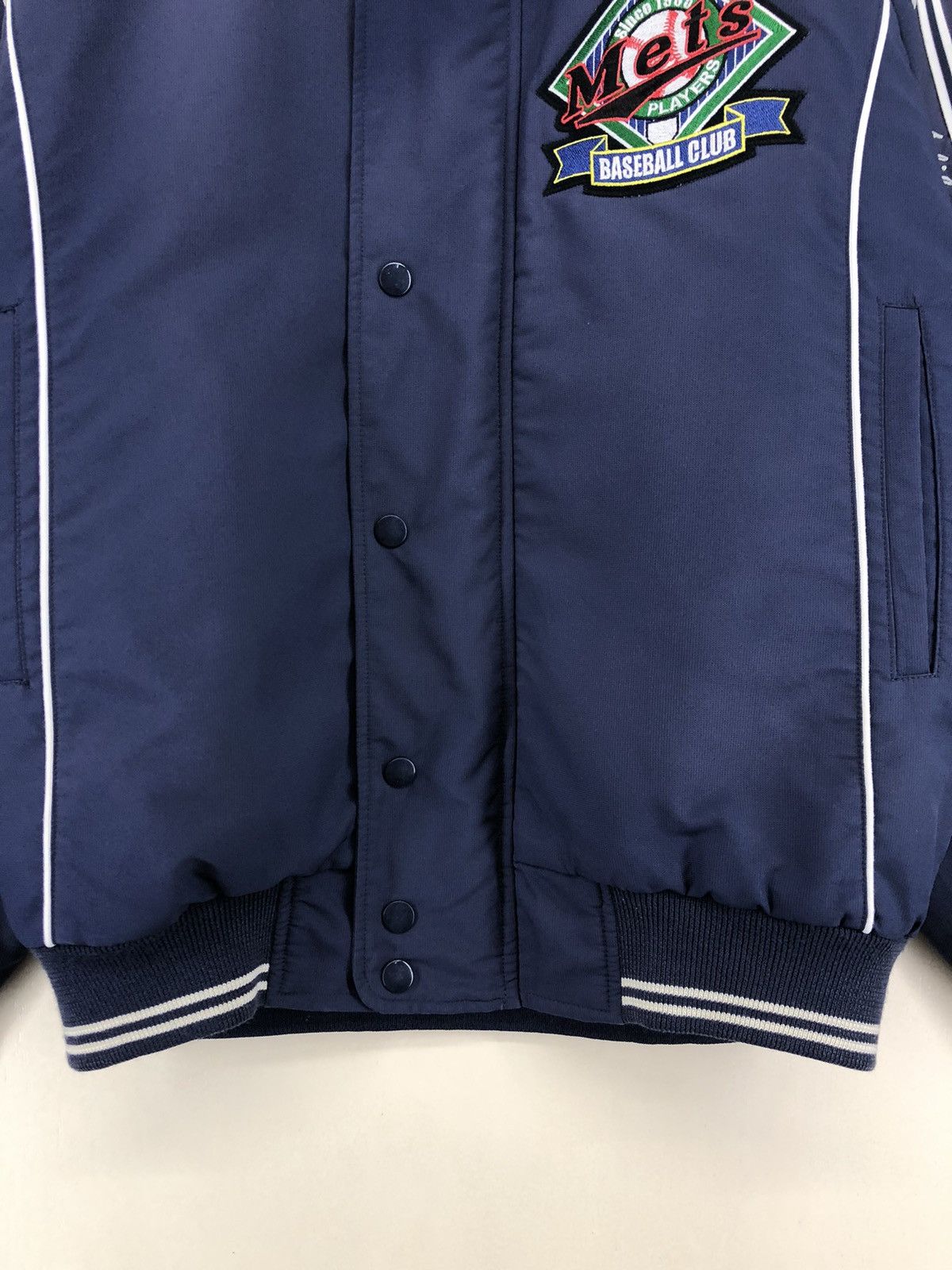Mizuno Vintage Mizuno Mets Players Baseball Club Bomber Jacket Size US L / EU 52-54 / 3 - 12 Thumbnail
