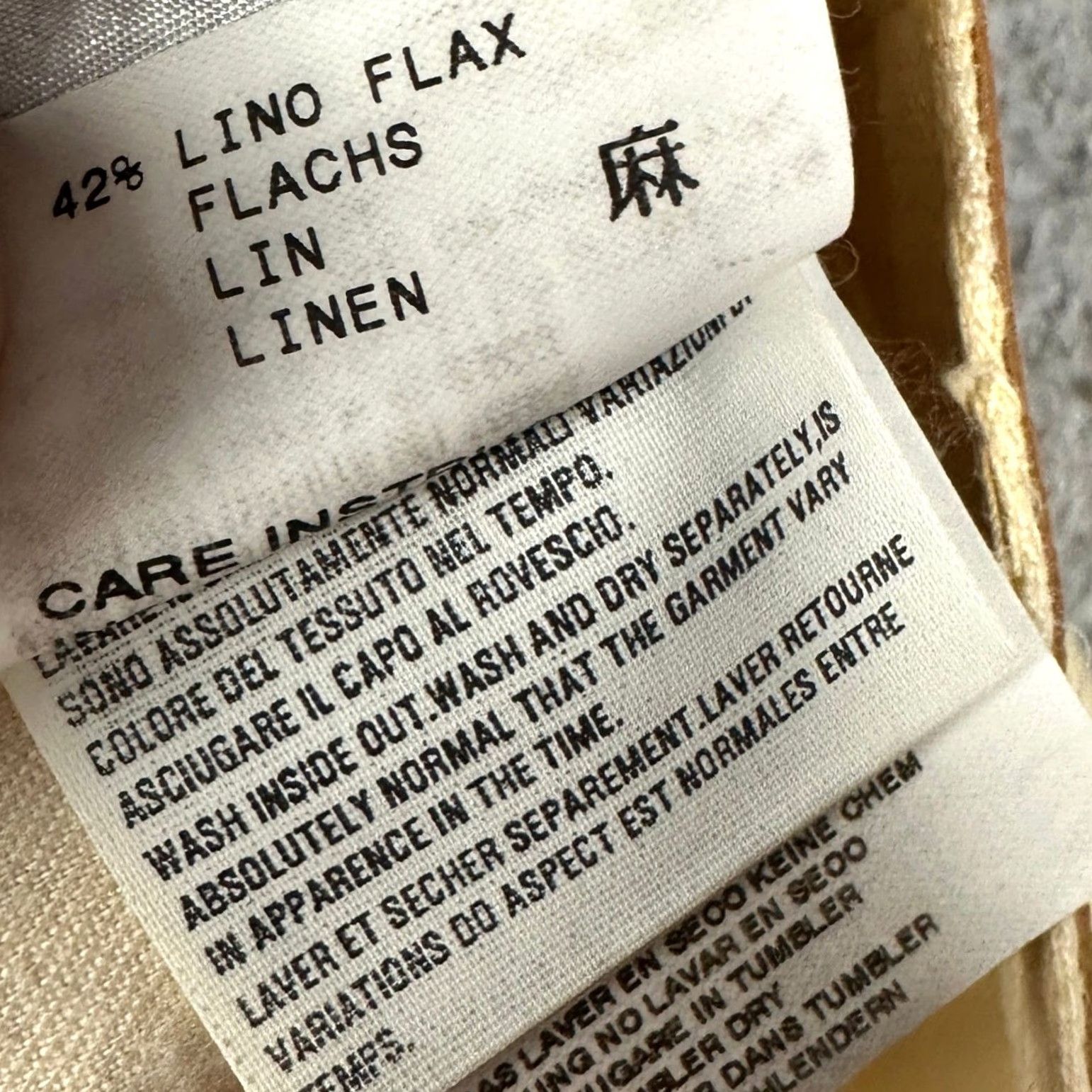 Diesel Diesel Keetar Jeans Mens 30 Straight 5-Pocket Button Fly Linen Blend Pale Yellow Cream Denim Italy Size US 30 / EU 46 - 7 Thumbnail