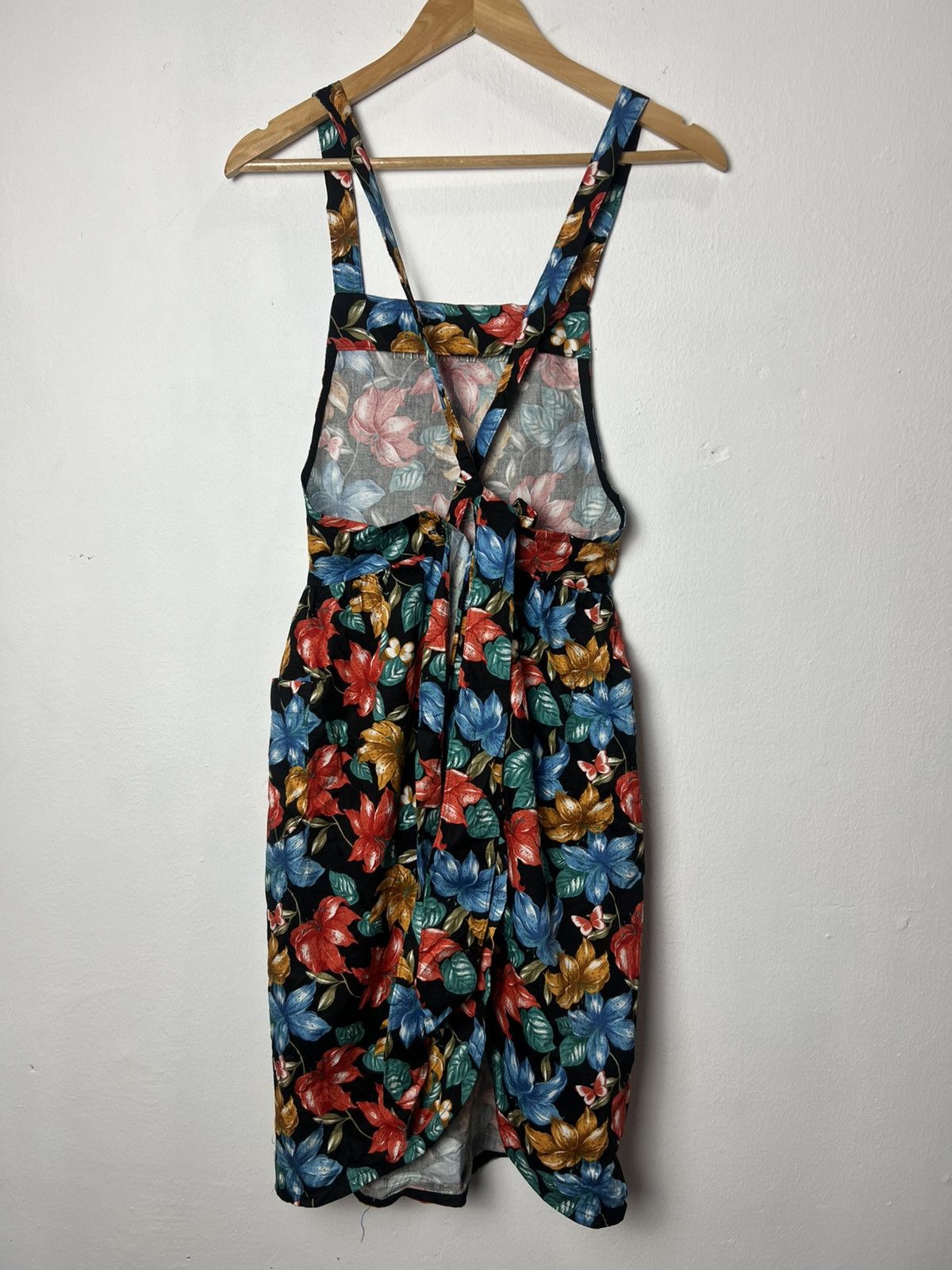 Japanese Brand Vintage Hanae Mori Floral Print Apron Dress Size ONE SIZE - 2 Thumbnail