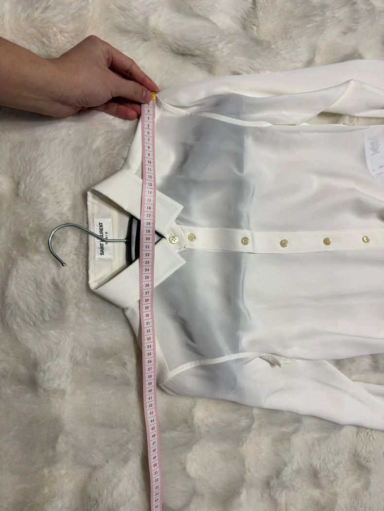 Yves Saint Laurent saint laurent Pure white mulberry silk shirt 2503-Nextarrow Size XXS / US 00 / IT 34 - 7 Thumbnail