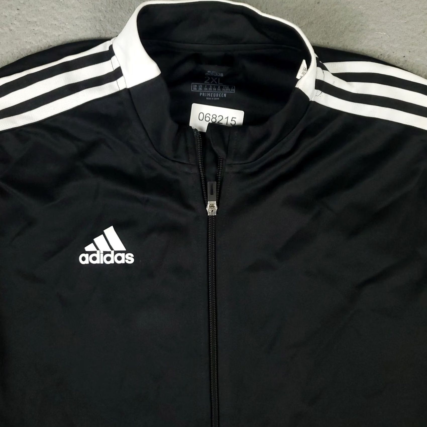 Adidas Adidas Jacket Mens 2XL Black Lightweight Full Zip Up Track Jacket Sweater Size US XXL / EU 58 / 5 - 2 Thumbnail