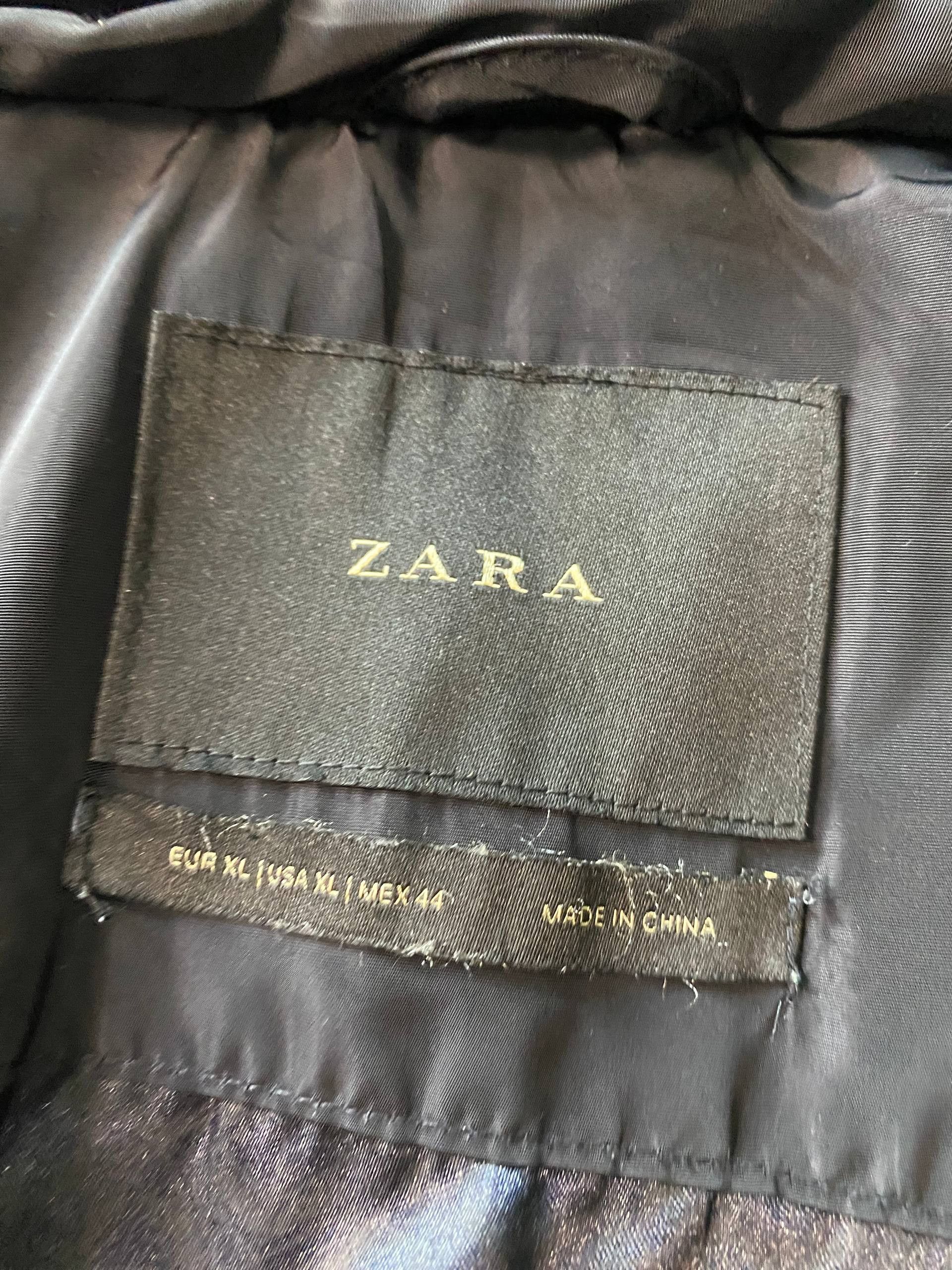 Zara Zara Man Denim Puffer Jacket Navy Black Size US XL / EU 56 / 4 - 8 Thumbnail