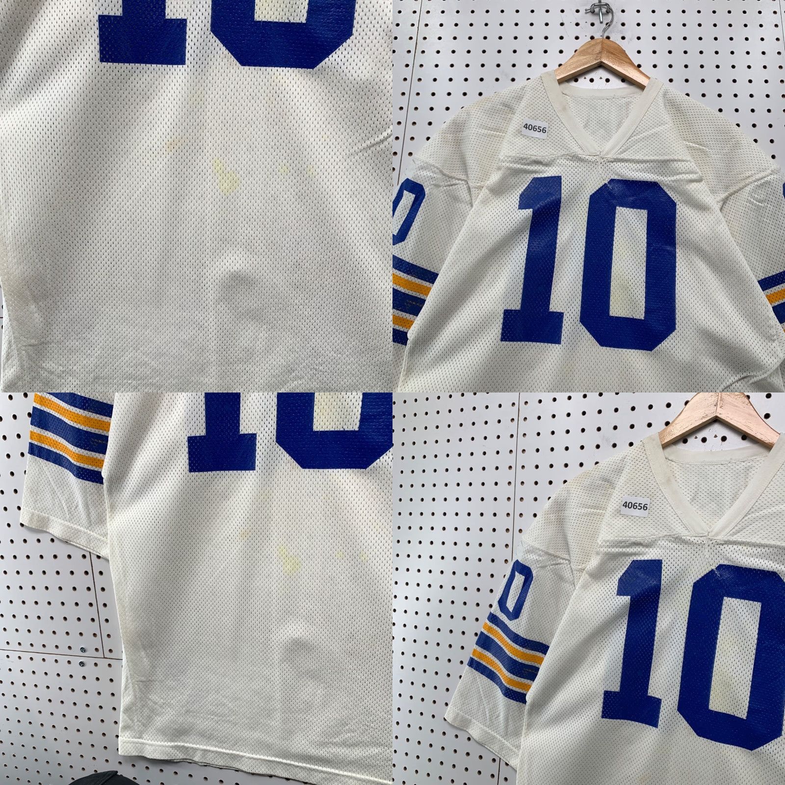 Russell Athletic VINTAGE Russell Athletic Football Jersey Mens L White WALSH #10 USA 70s Sports Jersey Size US L / EU 52-54 / 3 - 8 Thumbnail