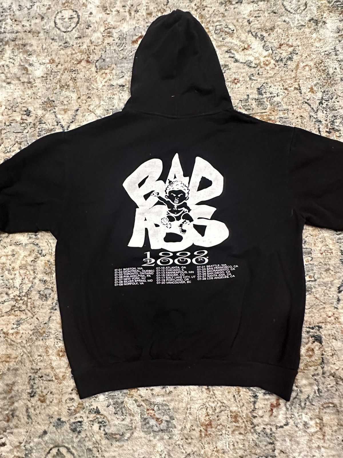 image of Band Tees Joey Badass Merch Hoodie in Black, Men's (Size XL)