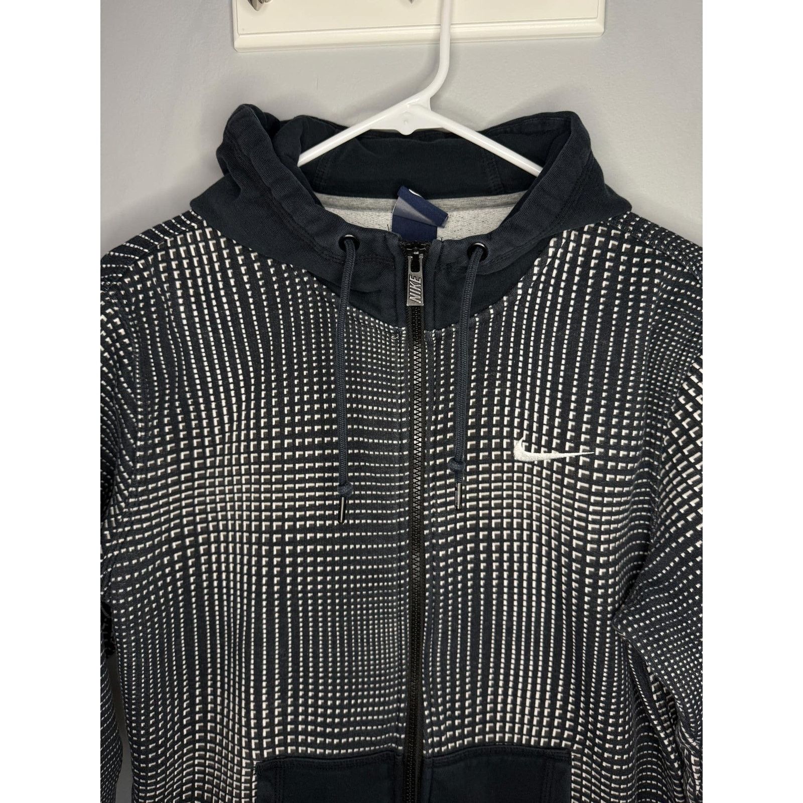 Nike Nike Long Sleeve Fleece Geometric Print Hoodie Black Mens M Size US M / EU 48-50 / 2 - 4 Thumbnail