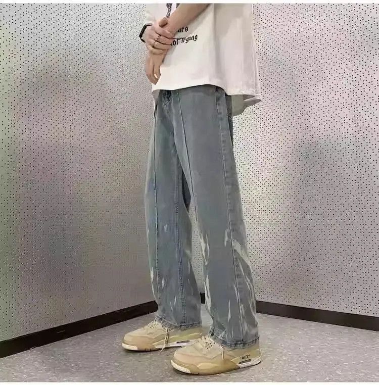 Japanese Brand Retro loose fit distressed jeans Size US 32 / EU 48 - 6 Thumbnail