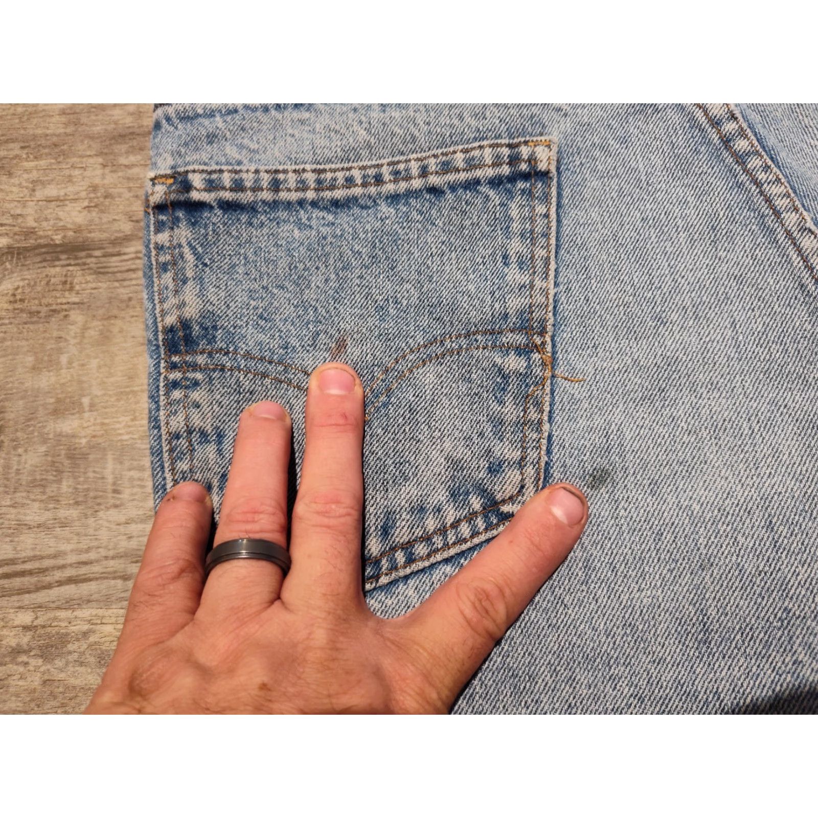 Levi's VINTAGE Levi's 517 Jeans Shorts - Denim Cut-Off Mid Rise 32" Waist Womens Blue 70s Grunge Summer Size 32" / US 10 / IT 46 - 7 Thumbnail