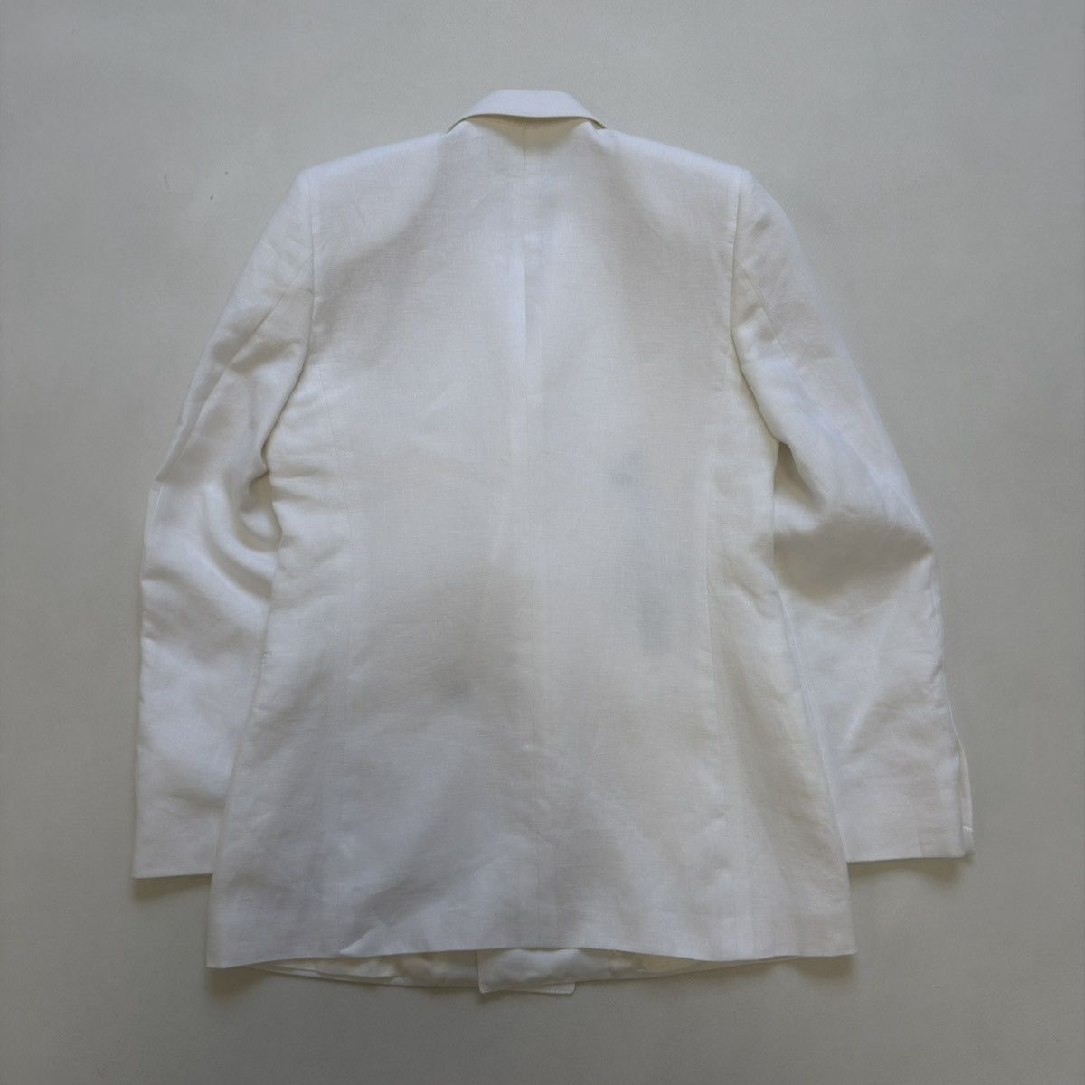 HUSBANDS White Linen Double Breasted Blazer Size 36R - 11 Thumbnail