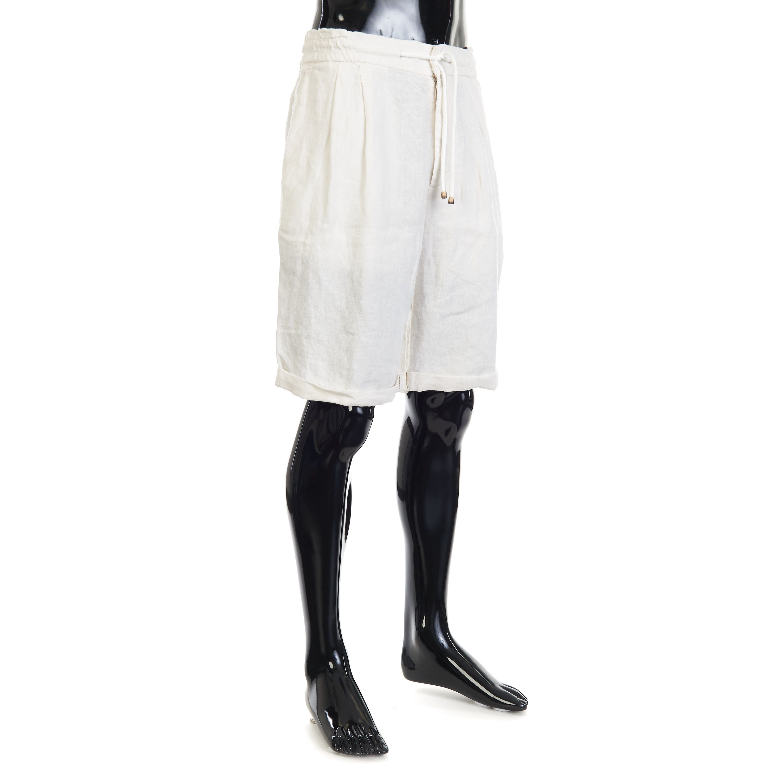 Brunello Cucinelli Linen Bermuda Shorts - Drawstring, Double Pleats Size US 34 / EU 50 - 3 Thumbnail