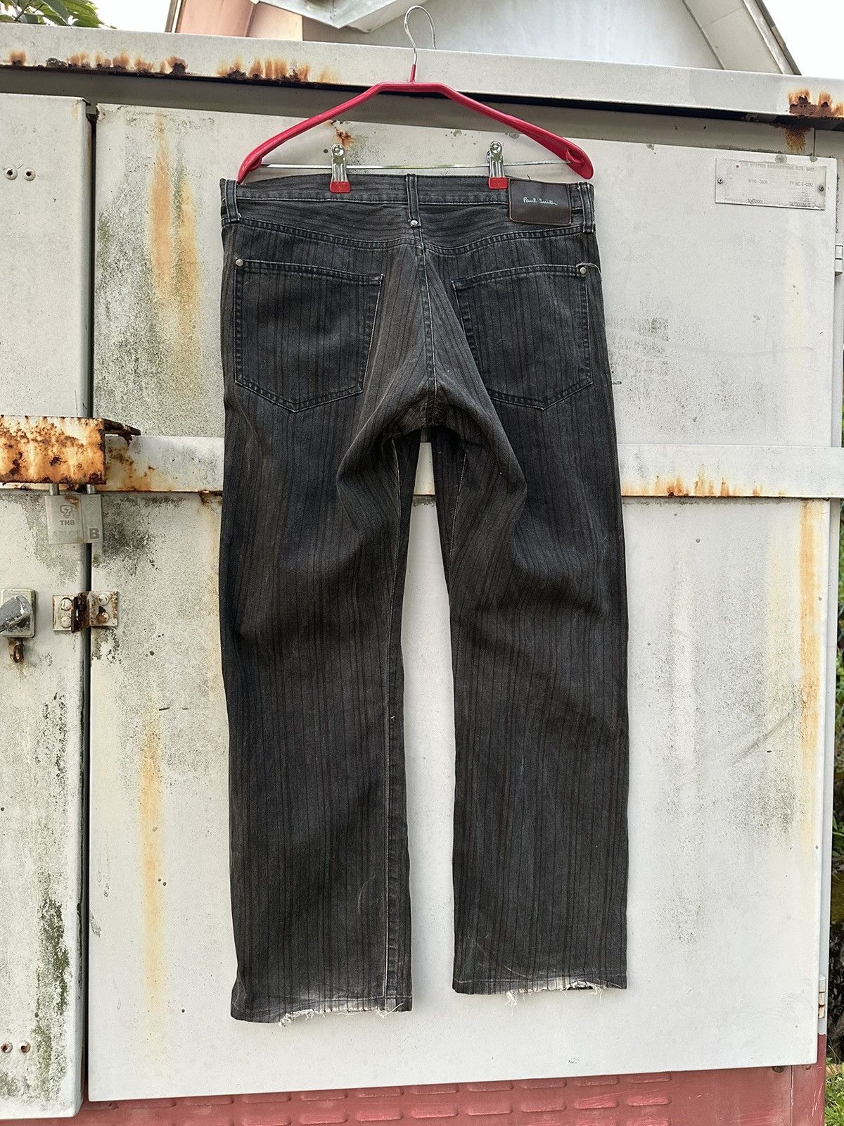 Paul Smith 👹Paul Smith Thrashed Striped Baggy Jeans Size US 33 - 3 Thumbnail