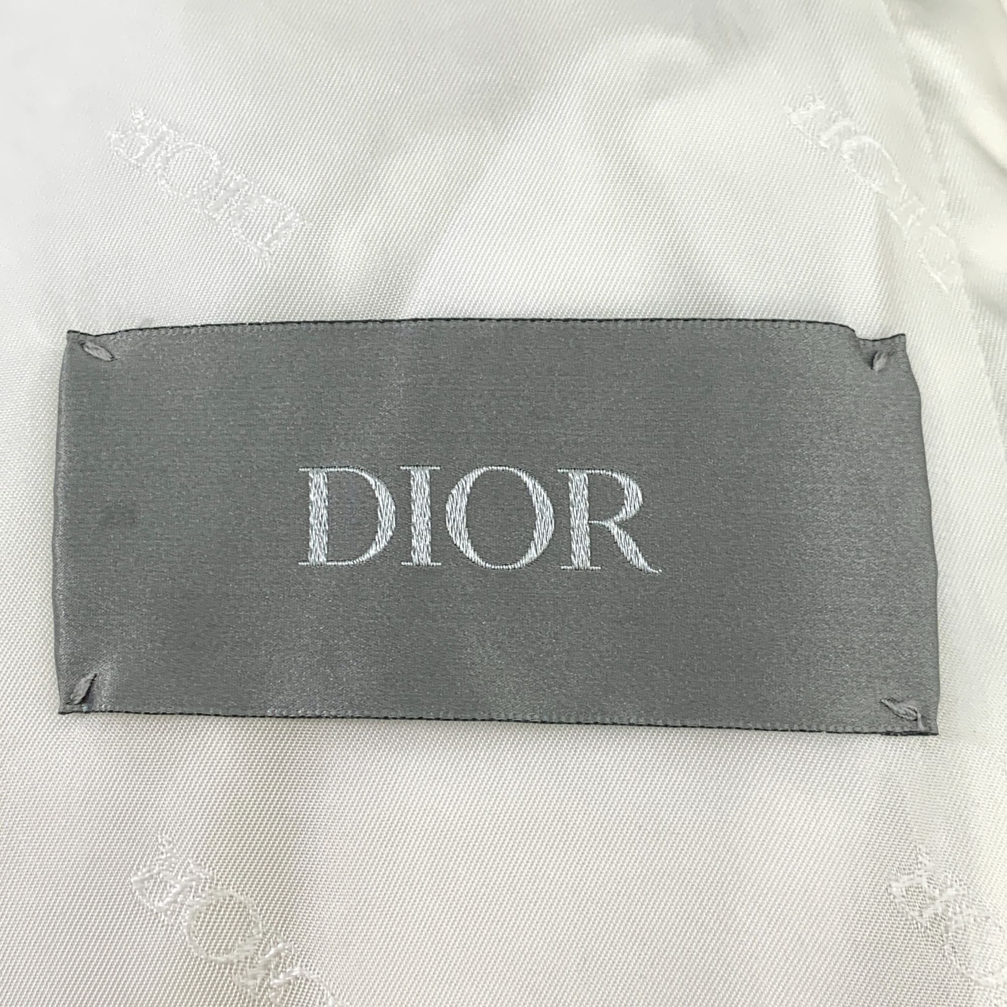 Dior Dior Mens White Satin Bomber Jacket With Zipper & Pockets Si Size US M / EU 48-50 / 2 - 7 Thumbnail