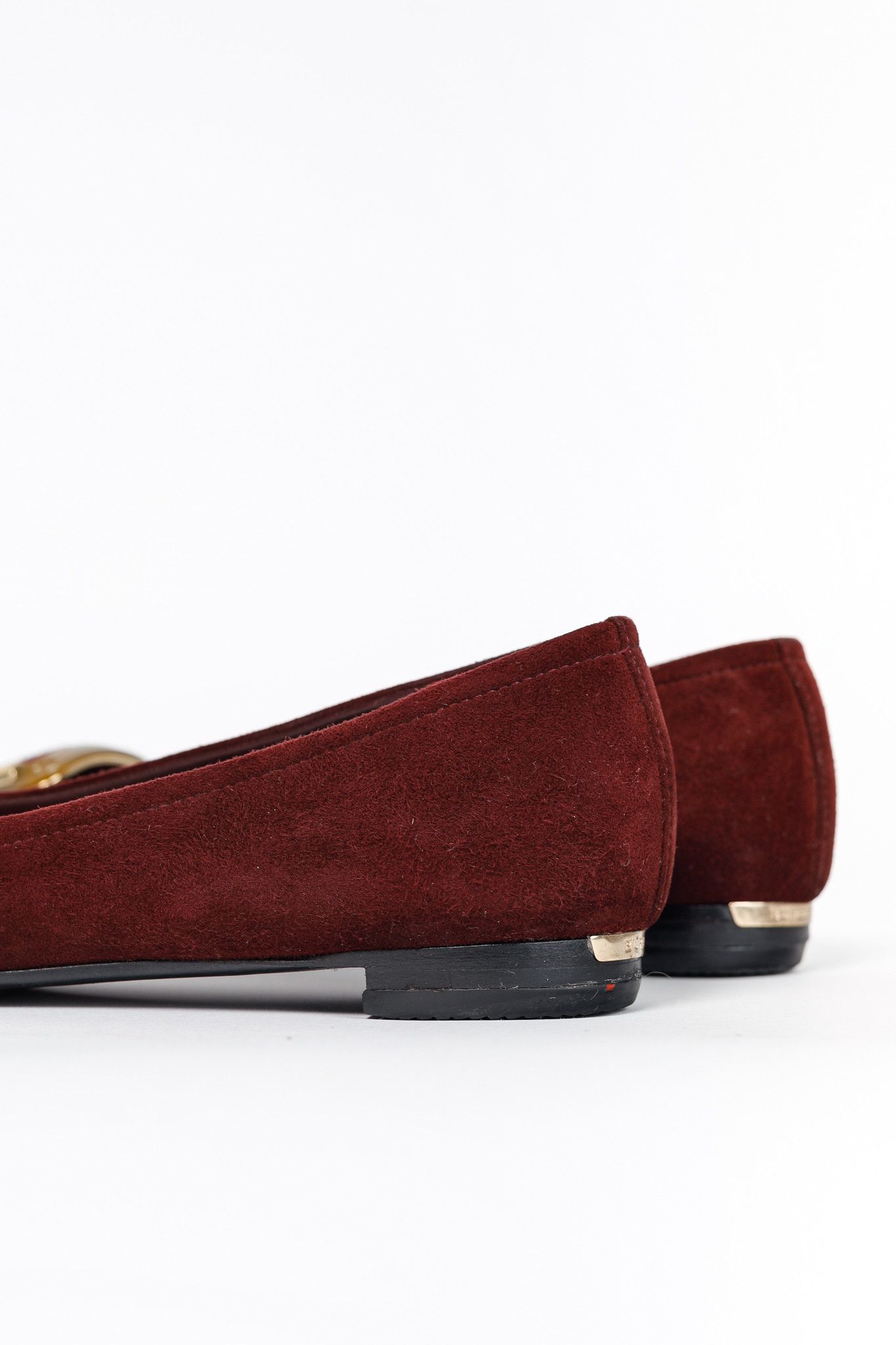 Burberry Burberry Leygreen Suede Trench Buckle Ballerina Flats Size US 5.5 / IT 35.5 - 9 Thumbnail