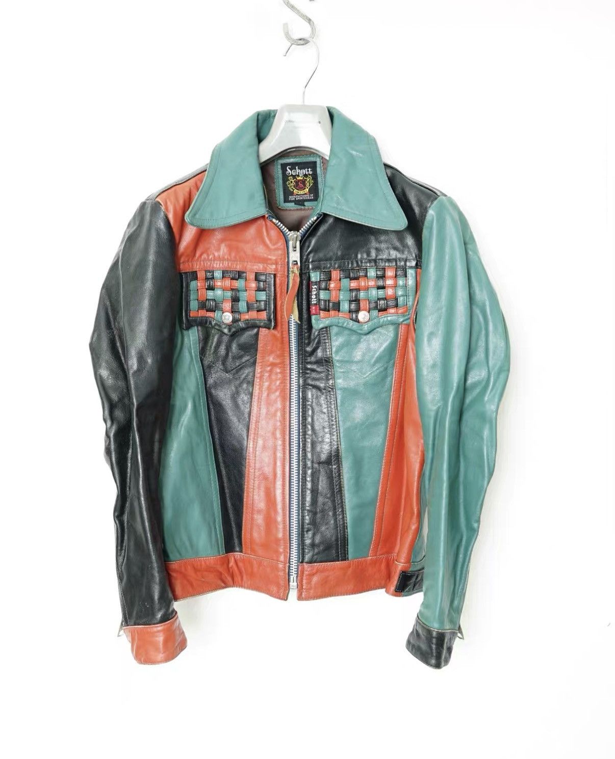 Schott Schott Paneled Leather Jacket (as worn by Masaki Suda) Size US S / EU 44-46 / 1 - 1 Thumbnail