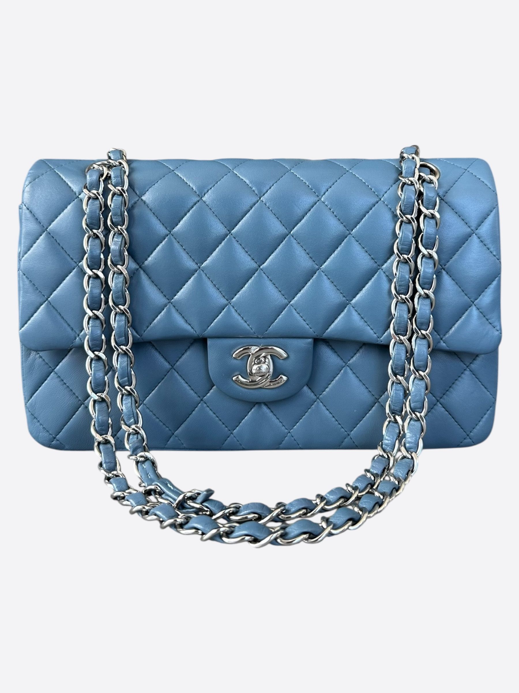 Chanel Chanel Blue Lambskin Quilted Medium Flap Bag Size ONE SIZE - 1 Thumbnail