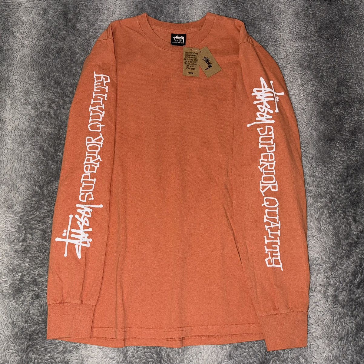 Stussy STUSSY SUPERIOR QUALITY PIGMENT DYED LONG SLEEVE TEE Size US S / EU 44-46 / 1 - 1 Thumbnail