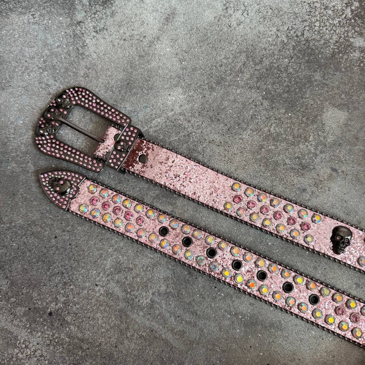 Other Opium Y2K Punk Rave BB Simon Style Shiny Faux Leather Belt Size ONE SIZE - 4 Thumbnail
