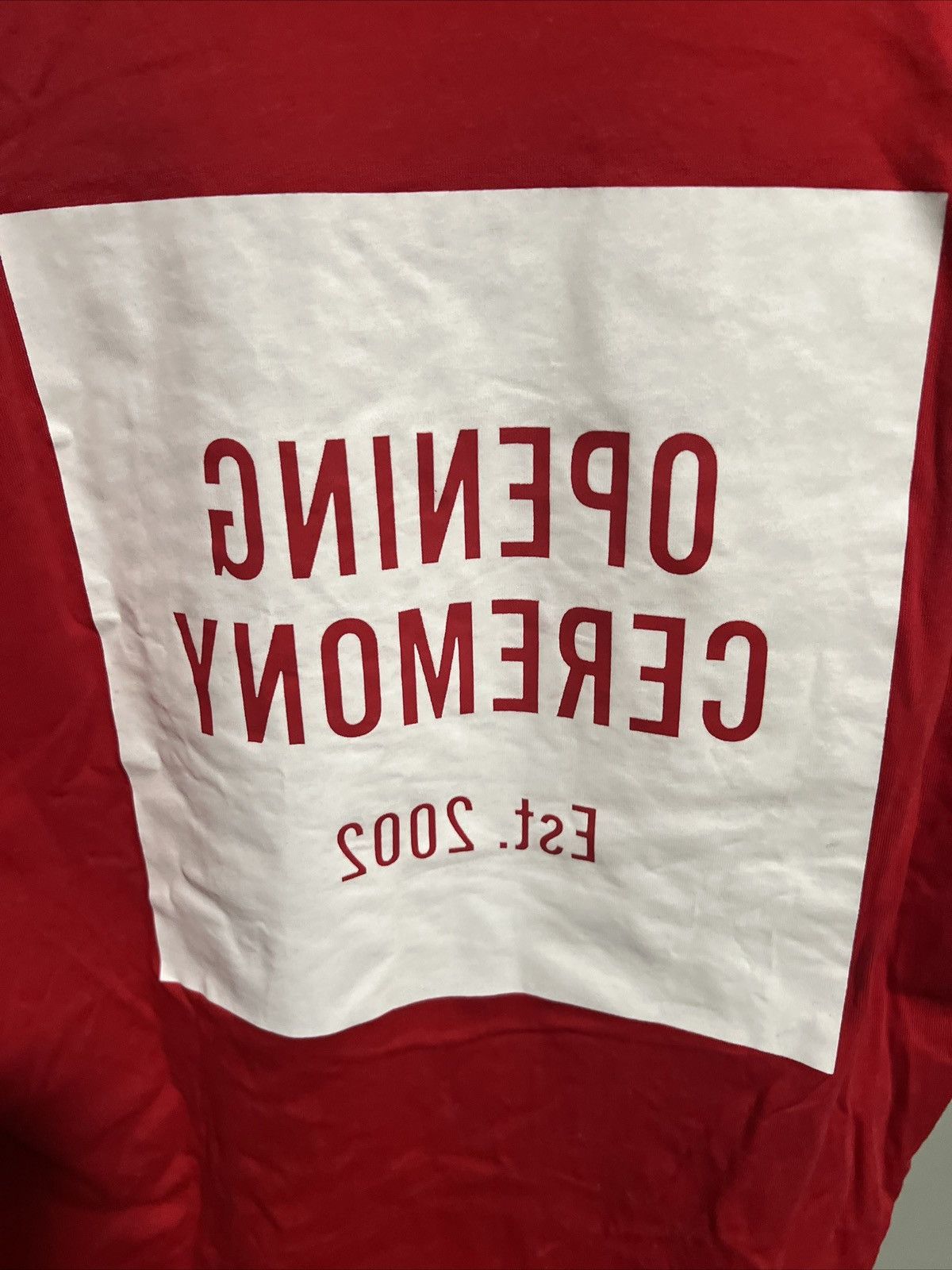 Opening Ceremony Opening Ceremony Box Logo Double Sided Mens Large Red Size US L / EU 52-54 / 3 - 5 Thumbnail