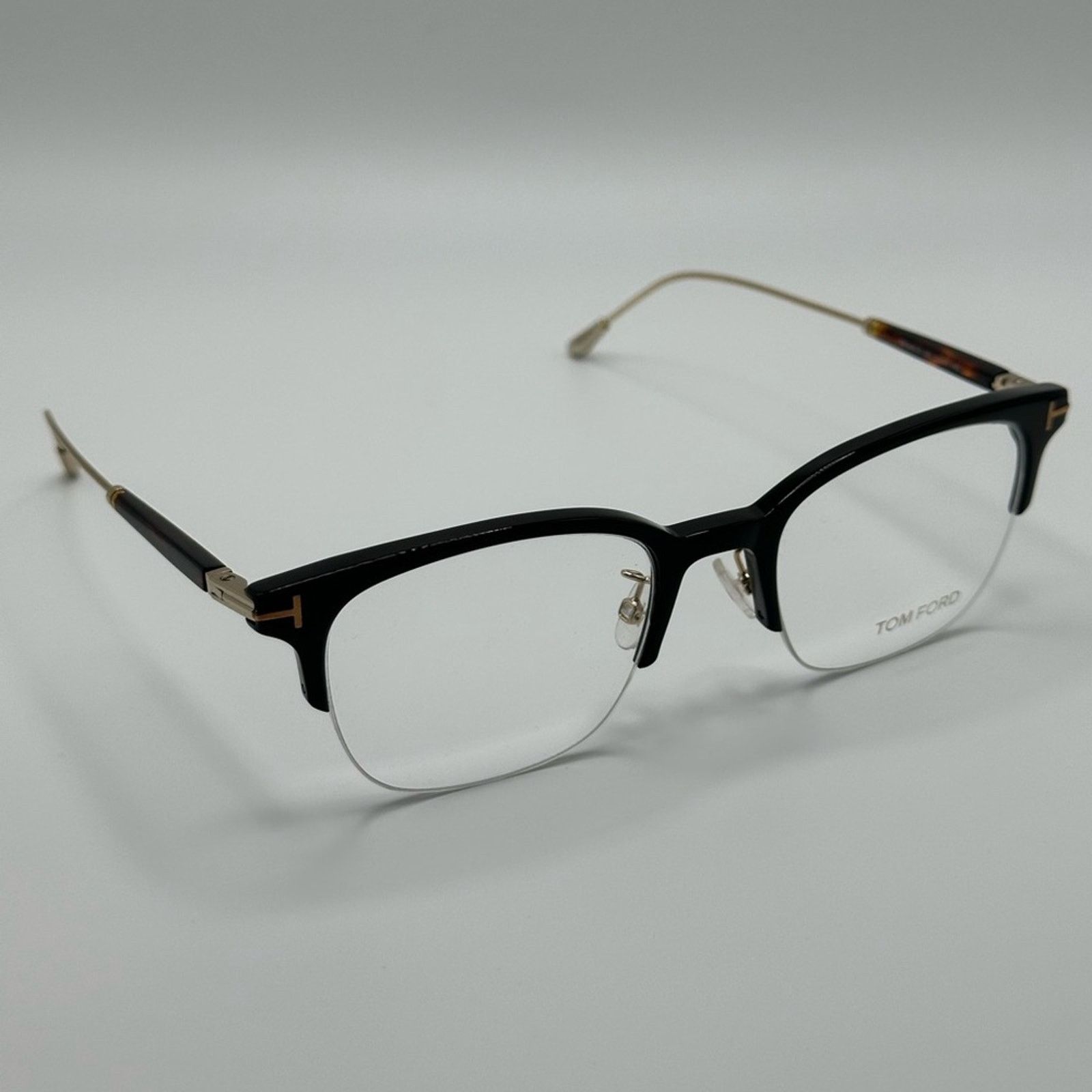 Tom Ford BRAND NEW TOM FORD FT5645-D/O 001 Black Gold Eyeglasses Size ONE SIZE - 4 Thumbnail