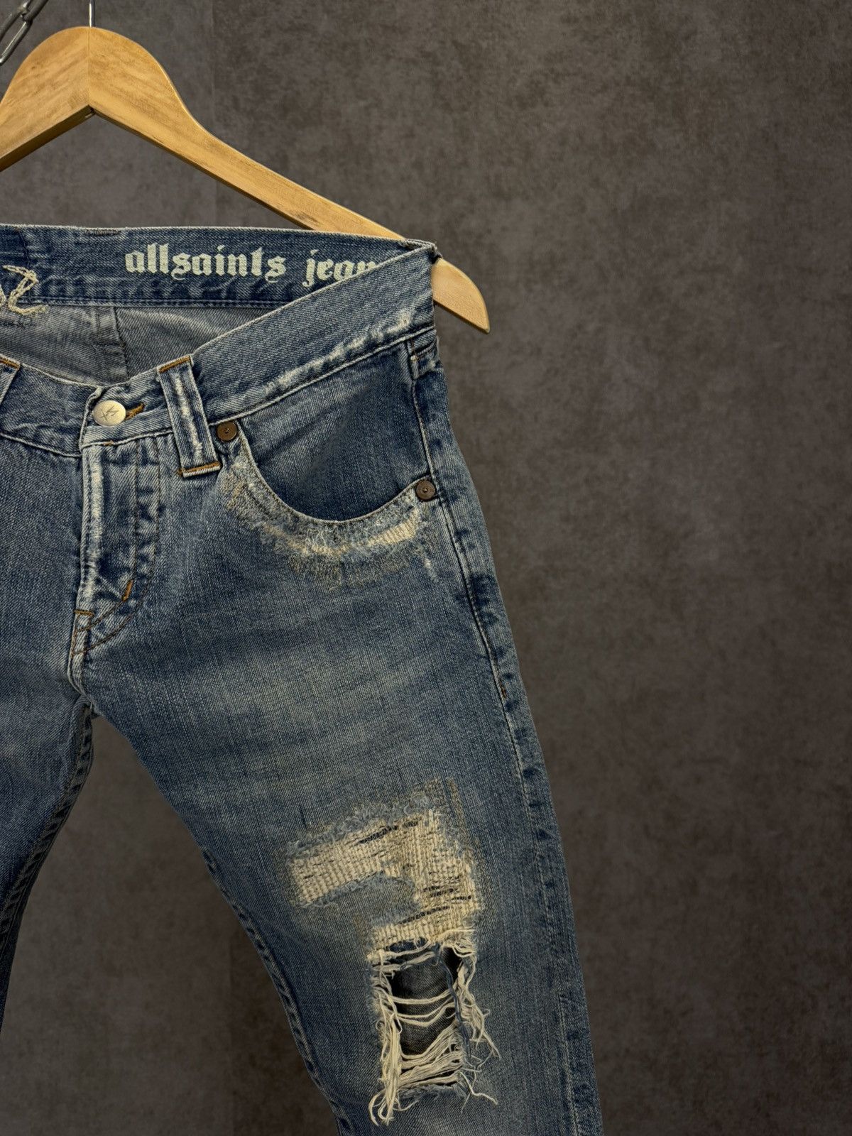Allsaints Allsaints vintage designer distressed denim jeans Size US 28 / EU 44 - 2 Thumbnail