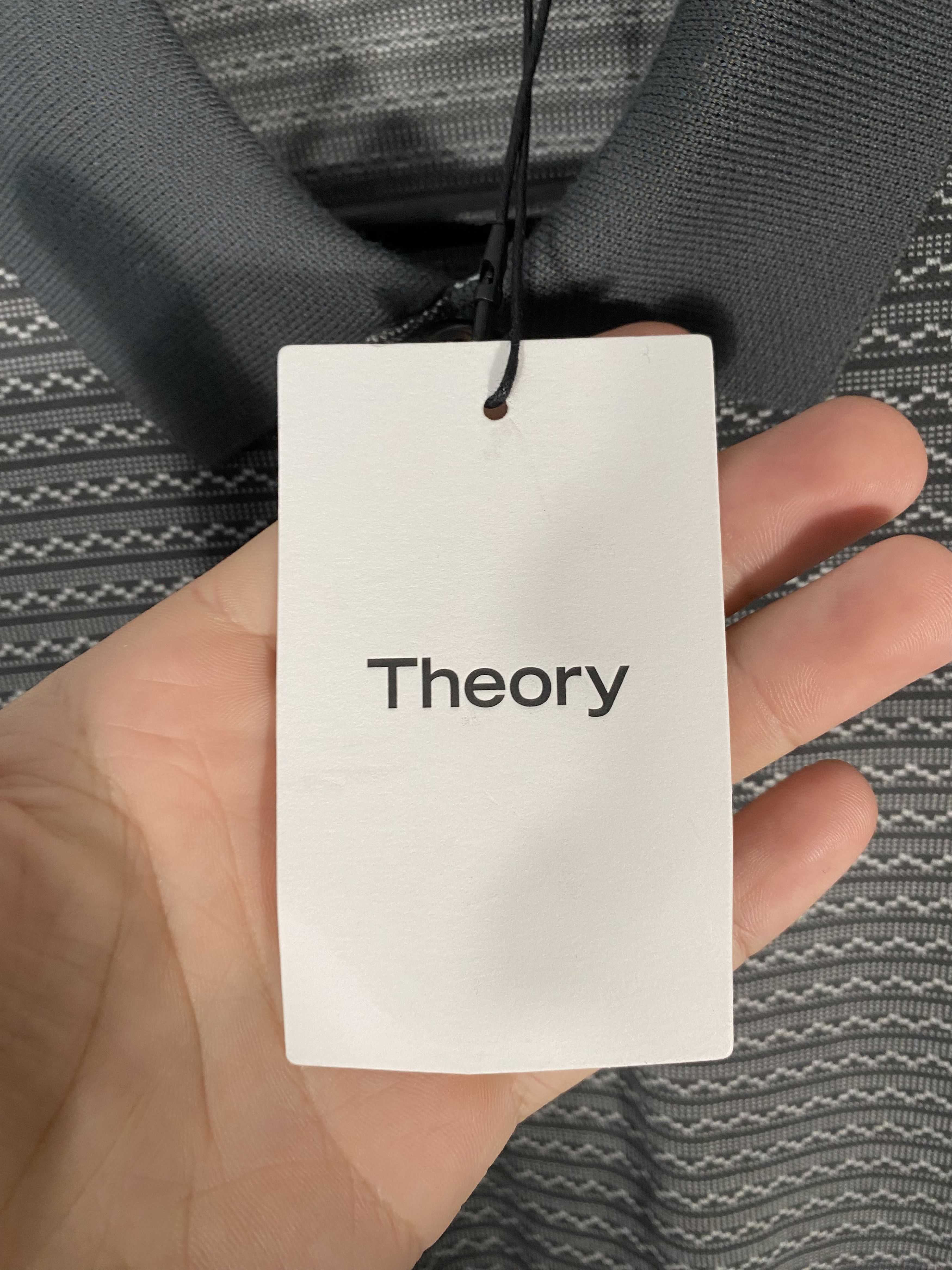 Theory New Theory Grey Multi Inca Jacquard Polo Shirt Size S Size US S / EU 44-46 / 1 - 3 Thumbnail