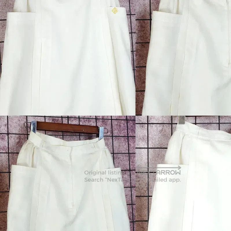 Dior Dior Embroidered Midi Skirt in Cream Color . Size 23" - 2 Thumbnail