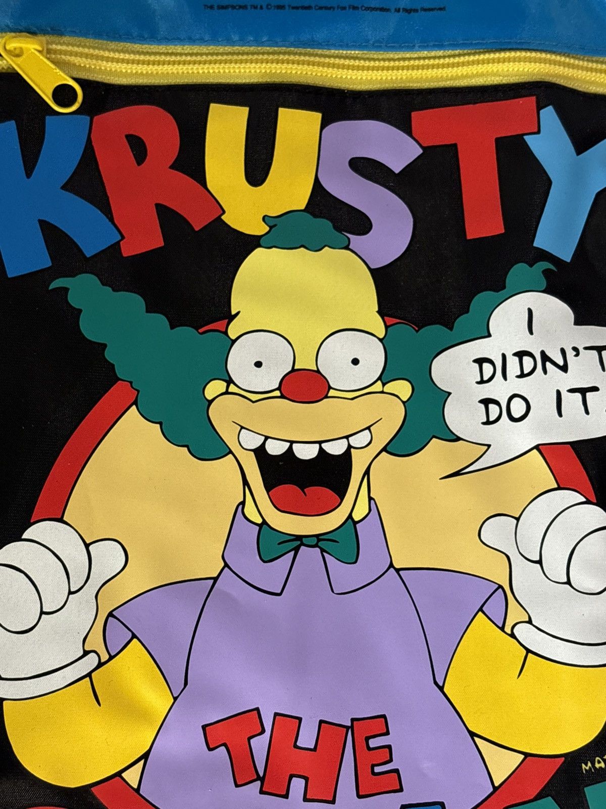 Vintage Vintage 90s Simpsons Bags Krusty The Clown Youth Sz Backpack Size ONE SIZE - 7 Thumbnail