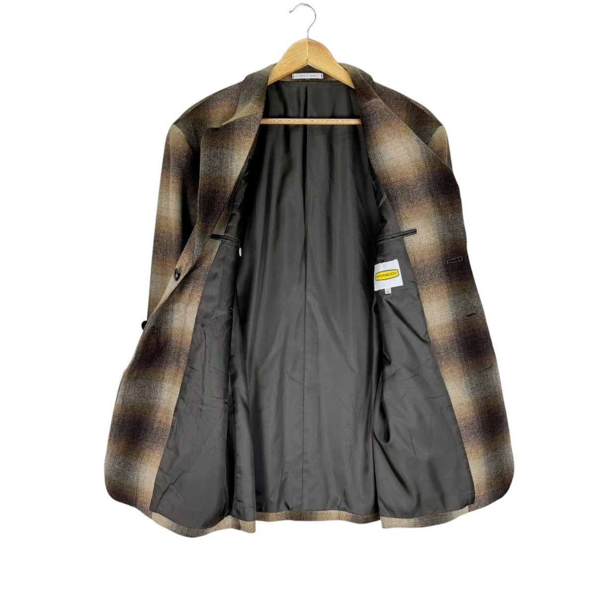 Japanese Brand ❄️INTERMEZZO JAPAN SHADOW PLAIDS BLAZER COAT Size US L / EU 52-54 / 3 - 8 Thumbnail