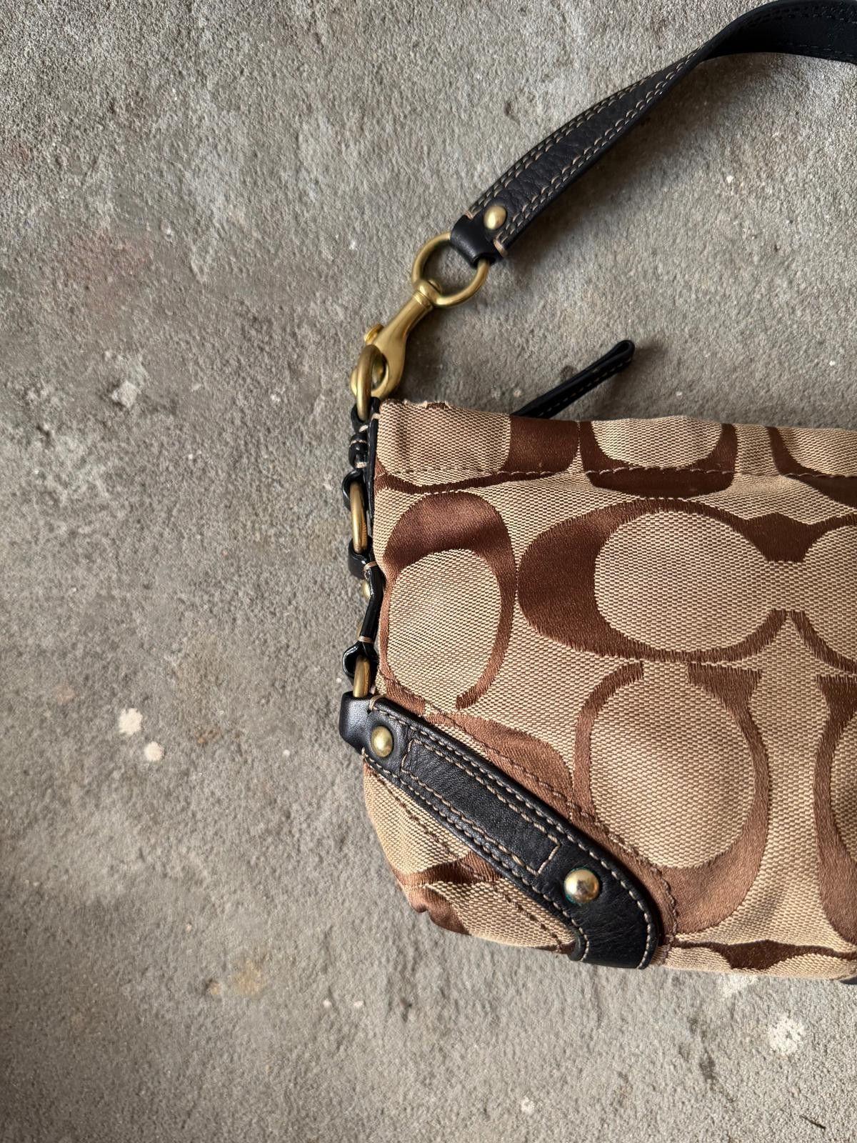 Coach Coach Signature Mini Carly Shoulder Bag Beige/Black Size ONE SIZE - 2 Thumbnail