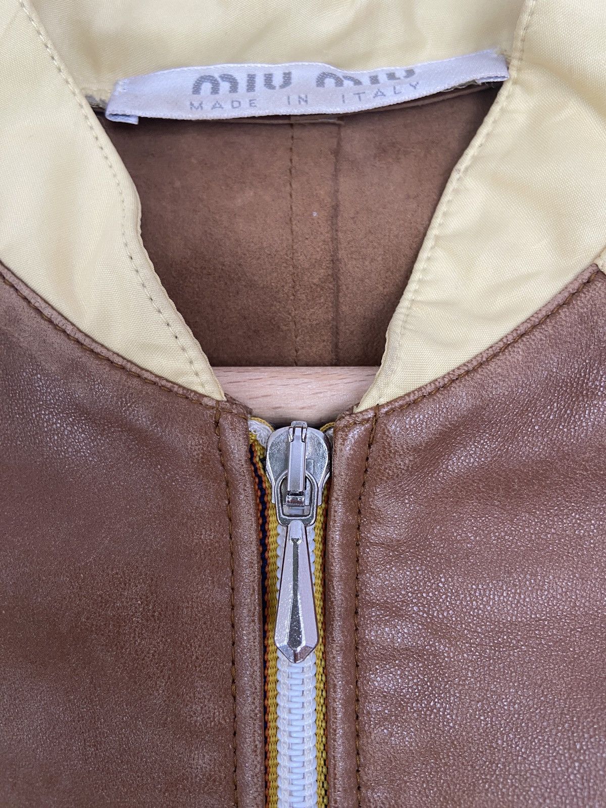 Miu Miu 90s MIU MIU Leather Bomber Size S / US 4 / IT 40 - 7 Thumbnail