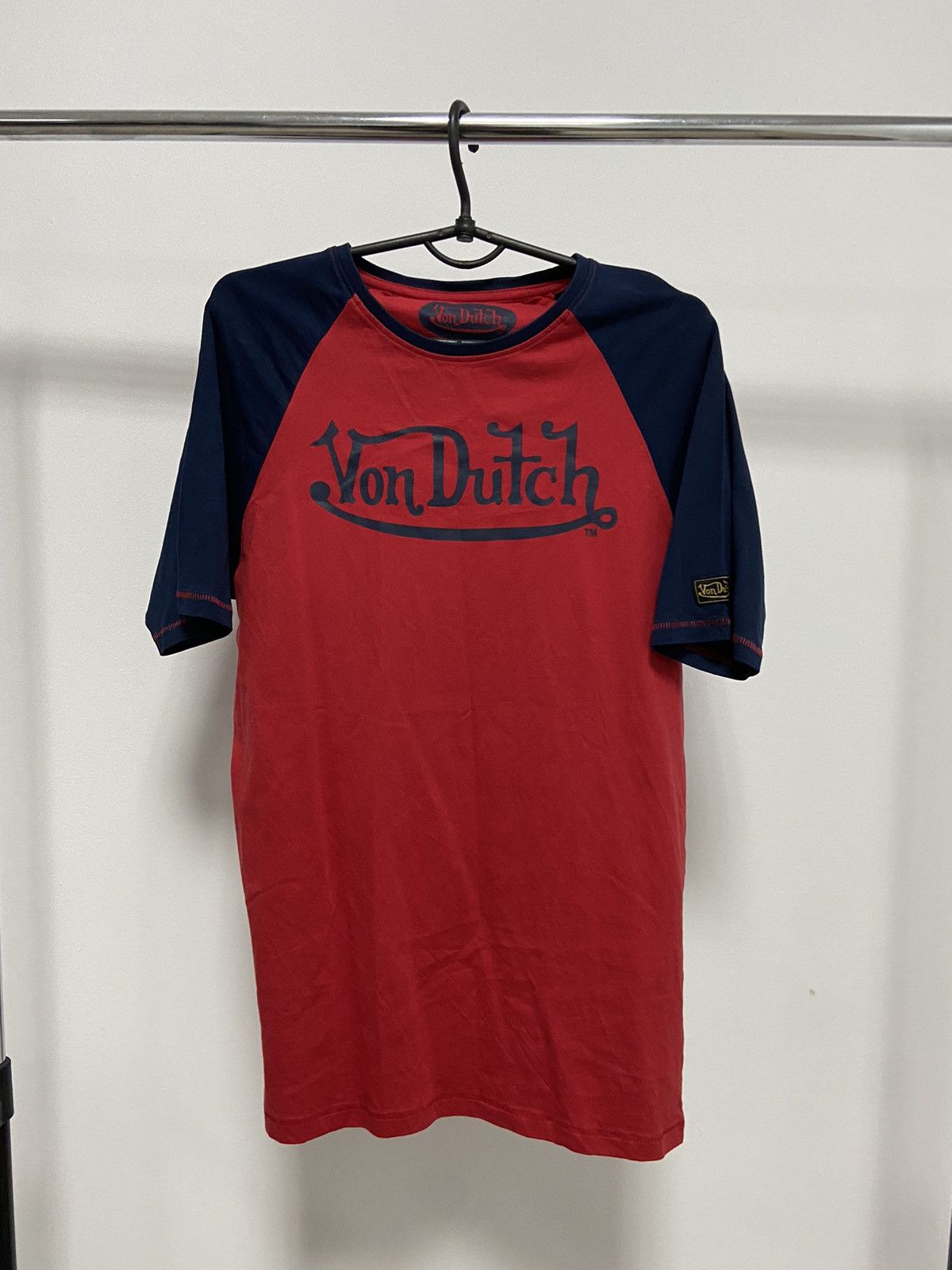 Von Dutch Von Dutch T-Shirt Vintage Big Logo Blue Sleeve Size US M / EU 48-50 / 2 - 1 Thumbnail
